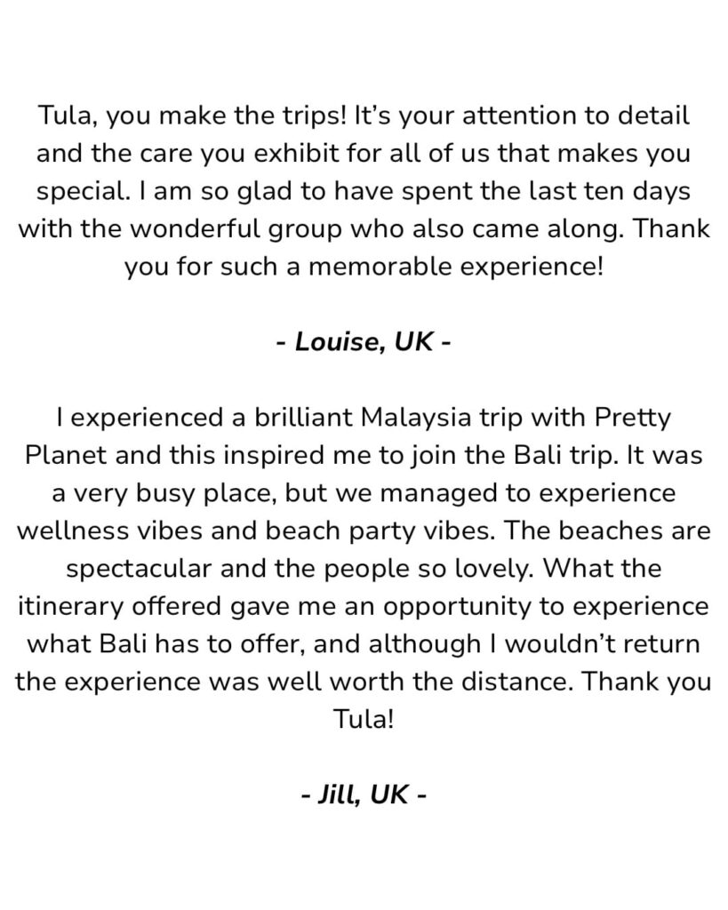 Bali Tour Review